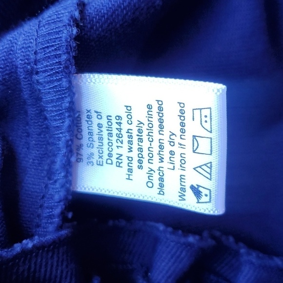 M by Marc Bouwer Navy Ruffle Trim Twill Jacket with Pockets S - Picture 8 of 8